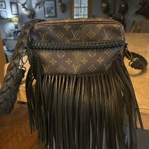 Louis Vuitton Black Fringe Crossbody Bag